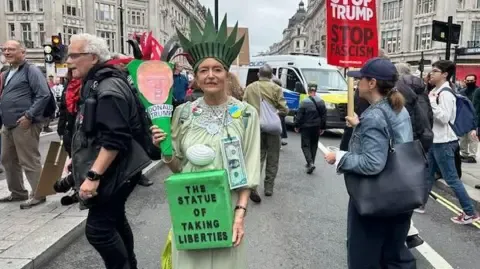 Countless Protesters Gather in Central London to Denounce Donald Trump's Second State Visit